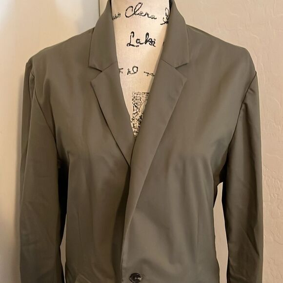 Kit & Ace Commute Navigator Collection Green Zipped Pockets Blazer Jacket - Picture 7 of 13
